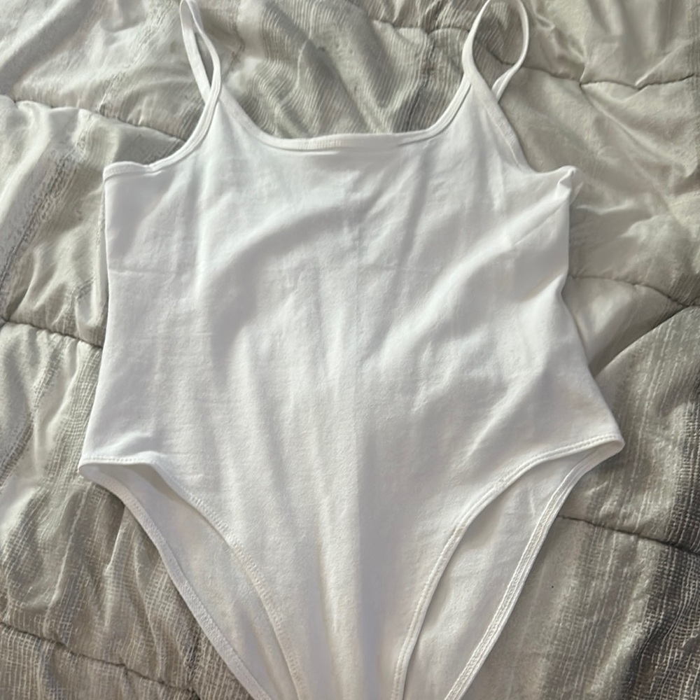 Forever 21 White Bodysuit Top